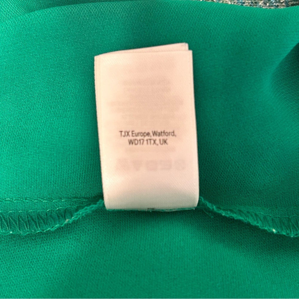 Adrienne Vittadini Emerald Short Sleeve Midi Back Zip Up Dress ☘️ - Picture 7 of 9